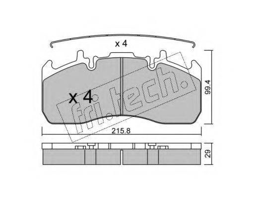 FRI.TECH. 8240 Комплект гальмівних колодок, дискове гальмо