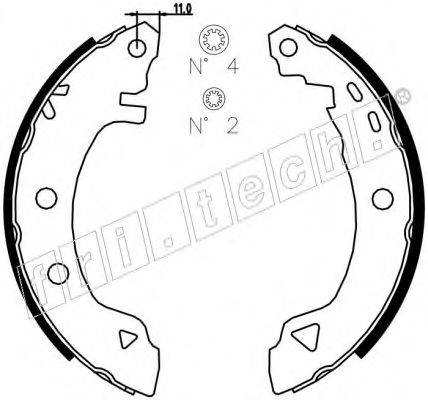 FRI.TECH. 17400 Комплект гальмівних колодок