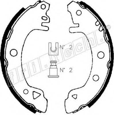 FRI.TECH. 17408 Комплект гальмівних колодок
