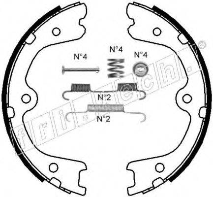 FRI.TECH. 1067201K Комплект гальмівних колодок, стоянкова гальмівна система