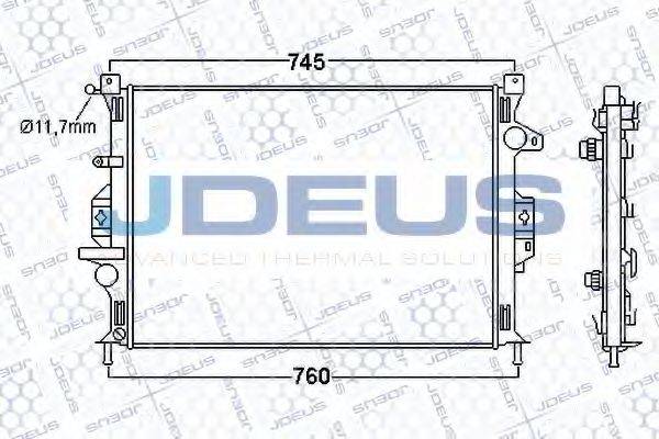 JDEUS 012M32 Радіатор, охолодження двигуна