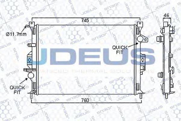 JDEUS 012M34 Радіатор, охолодження двигуна