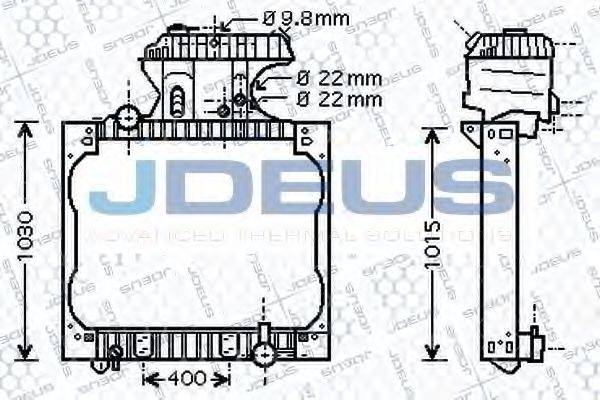 JDEUS 115M10 Радіатор, охолодження двигуна