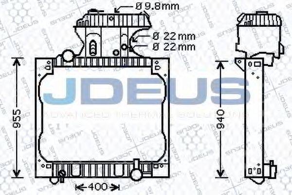 JDEUS 115M14 Радіатор, охолодження двигуна