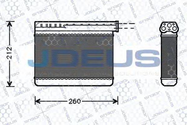 JDEUS 205M05 Теплообмінник, опалення салону