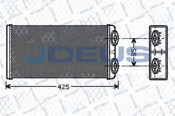 JDEUS 215M08 Теплообмінник, опалення салону