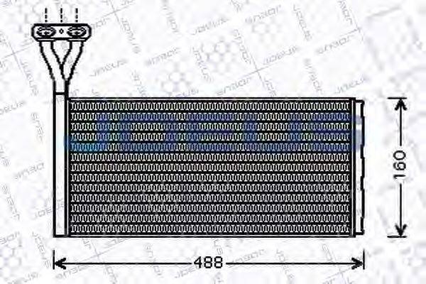JDEUS 241M04 Теплообмінник, опалення салону
