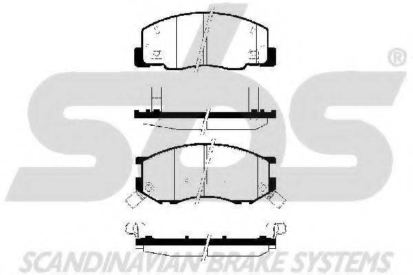 SBS 1501224545 Комплект гальмівних колодок, дискове гальмо
