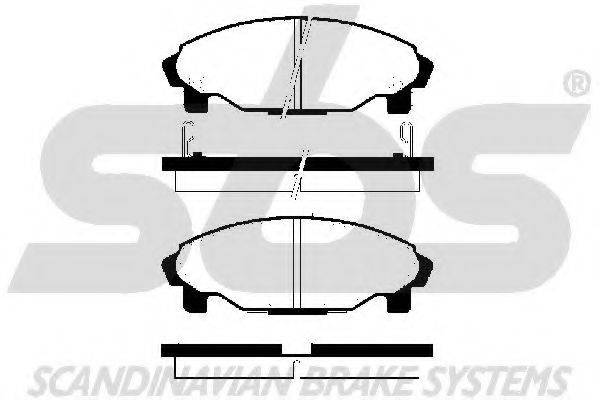 SBS 1501225109 Комплект гальмівних колодок, дискове гальмо