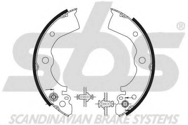 SBS 18492722532 Комплект гальмівних колодок