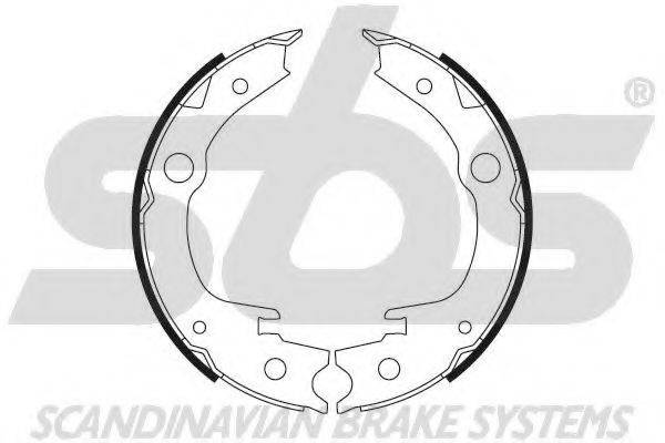 SBS 18492745715 Комплект гальмівних колодок; Комплект гальмівних колодок, стоянкова гальмівна система