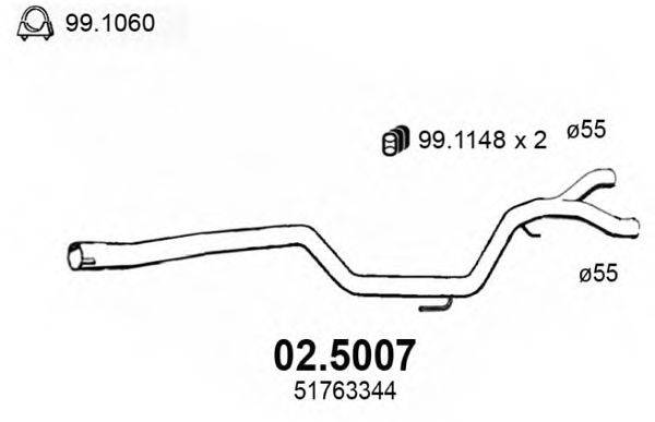 ASSO 025007 Труба вихлопного газу