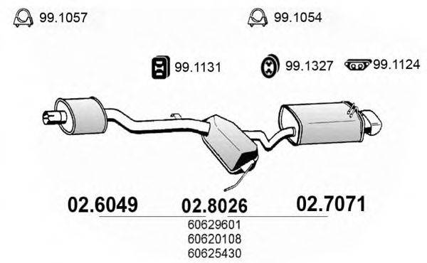 ASSO 027071 Глушник вихлопних газів кінцевий