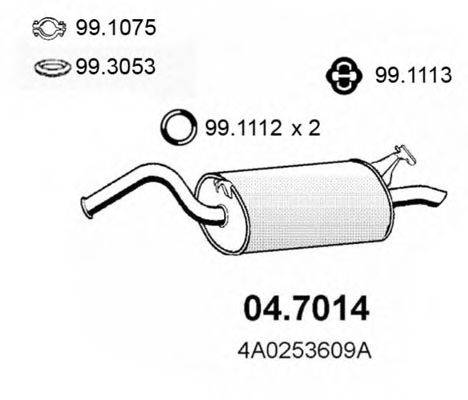 ASSO 047014 Глушник вихлопних газів кінцевий