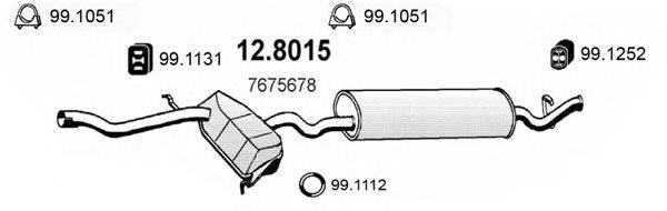 ASSO 128015 Середній/кінцевий глушник ОГ