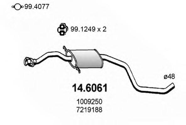 ASSO 146061 Середній глушник вихлопних газів