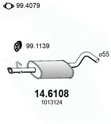 ASSO 146108 Середній глушник вихлопних газів