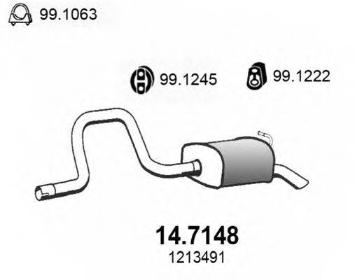 ASSO 147148 Глушник вихлопних газів кінцевий