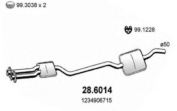 ASSO 286014 Середній глушник вихлопних газів