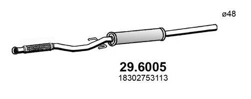 ASSO 296005 Середній глушник вихлопних газів