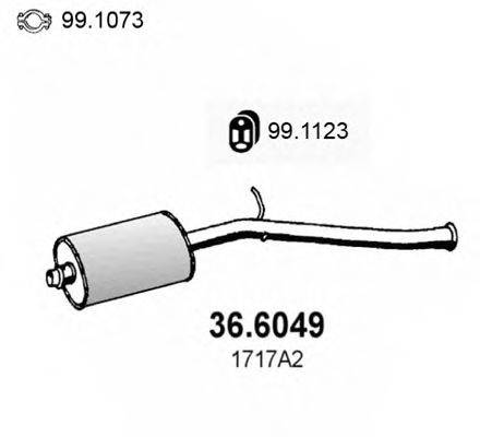 ASSO 366049 Середній глушник вихлопних газів