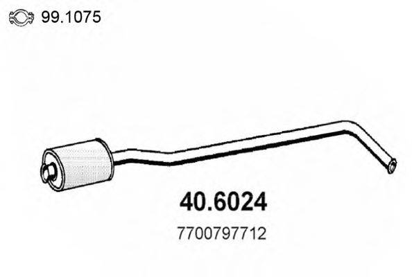 ASSO 406024 Середній глушник вихлопних газів