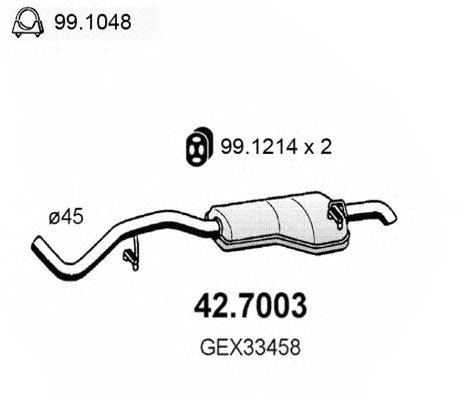 ASSO 427003 Глушник вихлопних газів кінцевий