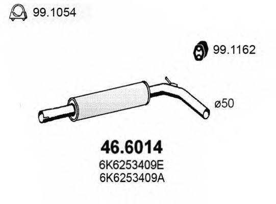 ASSO 466014 Середній глушник вихлопних газів