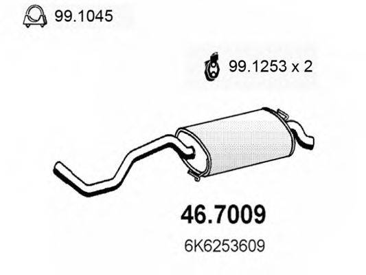 ASSO 467009 Глушник вихлопних газів кінцевий