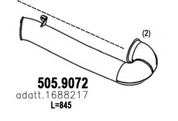 ASSO 5059072 Труба вихлопного газу