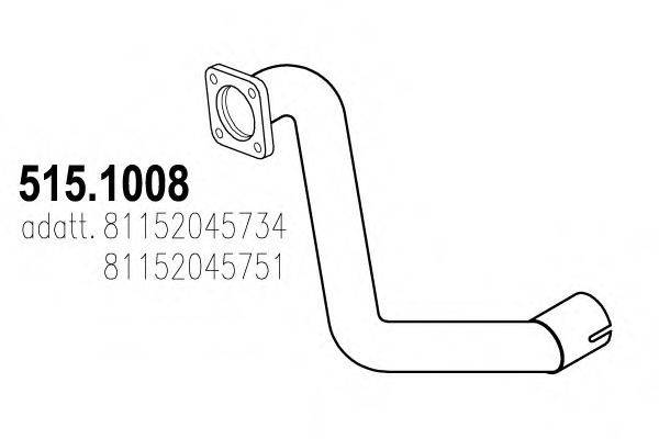 ASSO 5151008 Труба вихлопного газу