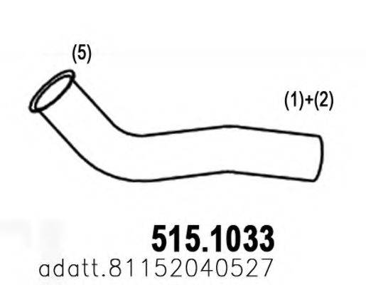 ASSO 5151033 Труба вихлопного газу