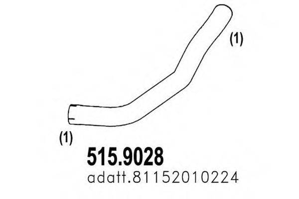 ASSO 5159028 Труба вихлопного газу