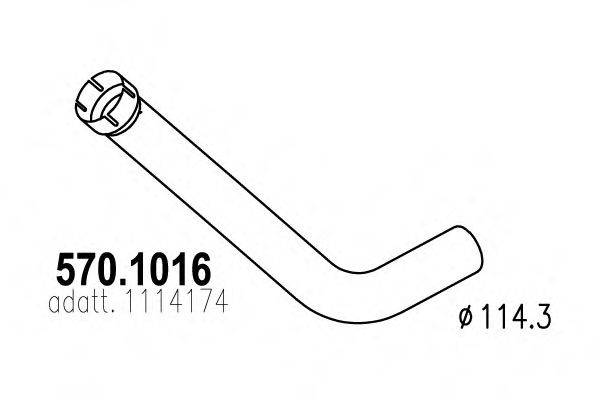 ASSO 5701016 Труба вихлопного газу