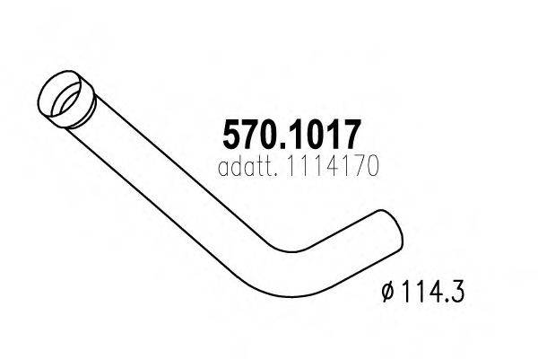 ASSO 5701017 Труба вихлопного газу