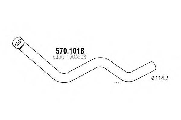 ASSO 5701018 Труба вихлопного газу