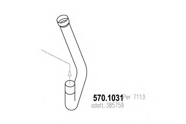 ASSO 5701031 Труба вихлопного газу