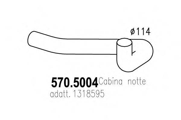 ASSO 5705004 Труба вихлопного газу