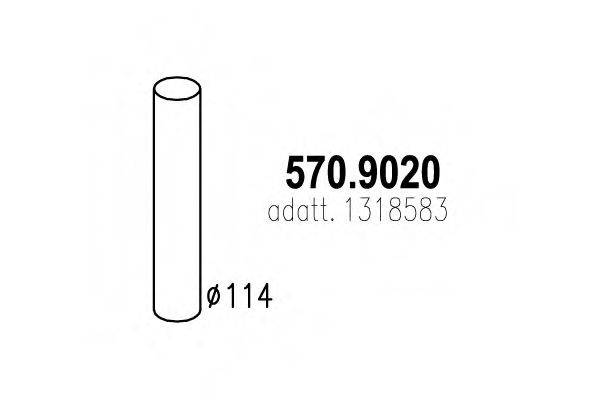 ASSO 5709020 Труба вихлопного газу