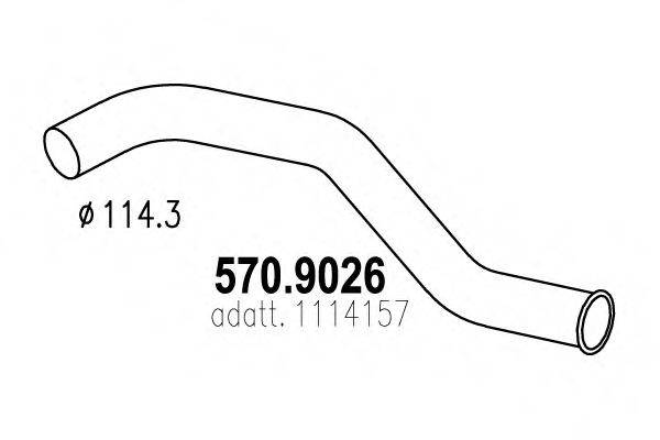 ASSO 5709026 Труба вихлопного газу