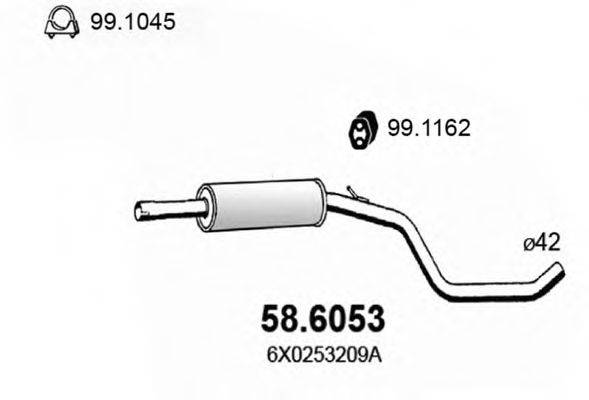 ASSO 586053 Середній глушник вихлопних газів