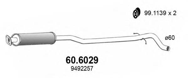 ASSO 606029 Середній глушник вихлопних газів