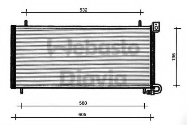 WEBASTO 82D0225090A Конденсатор, кондиціонер