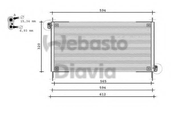 WEBASTO 82D0225109B Конденсатор, кондиціонер