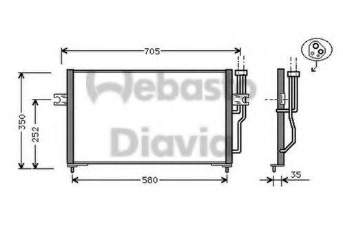 WEBASTO 82D0225143A Конденсатор, кондиціонер