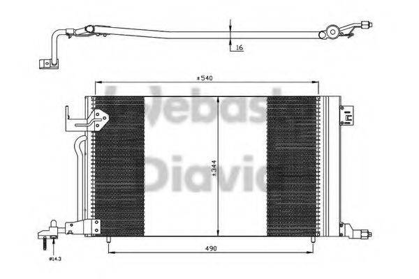 WEBASTO 82D0225176MA Конденсатор, кондиціонер