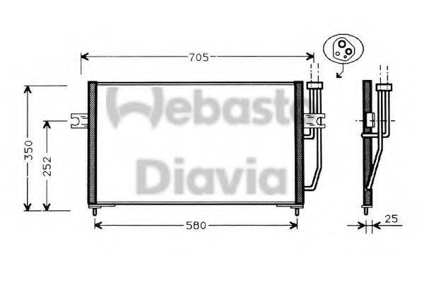 WEBASTO 82D0225204A Конденсатор, кондиціонер