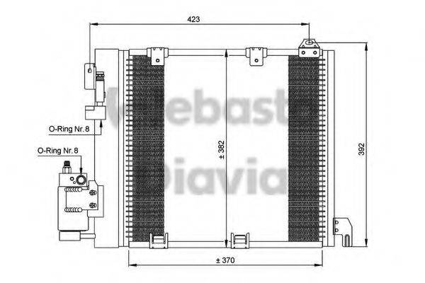 WEBASTO 82D0225221A Конденсатор, кондиціонер