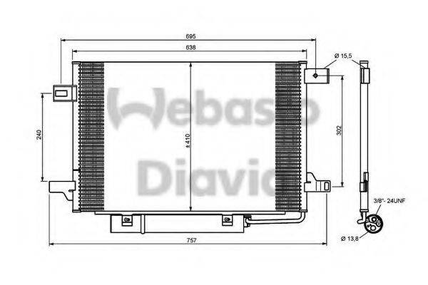 WEBASTO 82D0225562A Конденсатор, кондиціонер