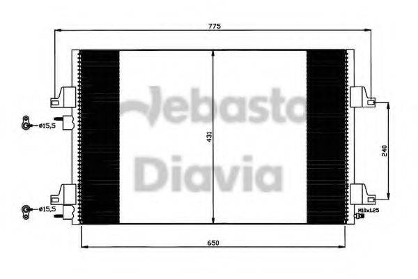 WEBASTO 82D0225639A Конденсатор, кондиціонер